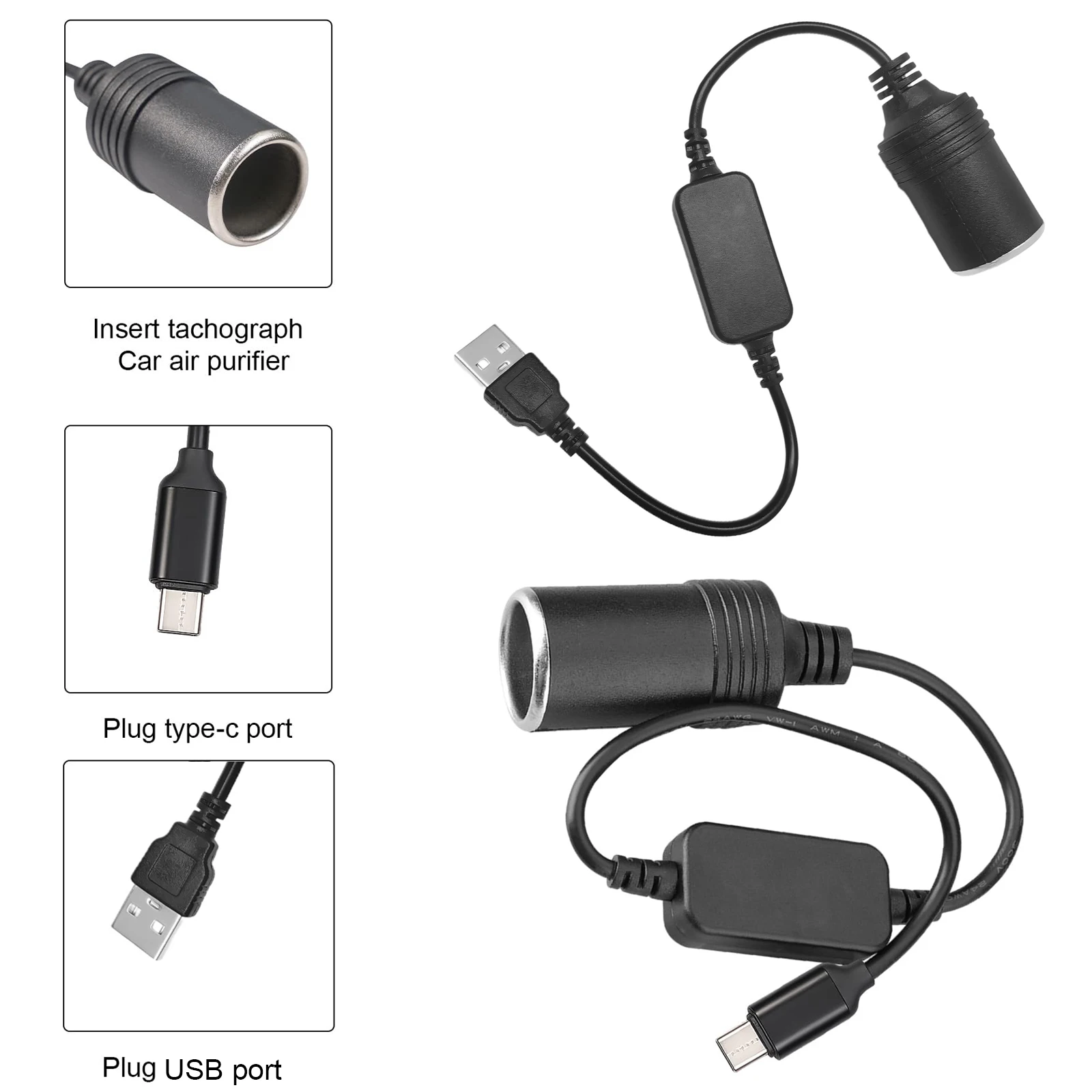 Vape Accessory - Adaptateur allume-cigare 5V à 12V, Type