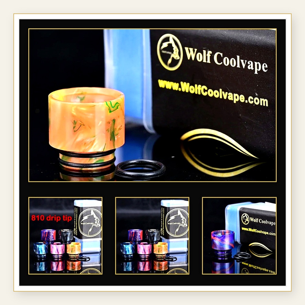 Embouts Wolfcoolvape 810 - Ens - Drip Tip Resin avis et prix