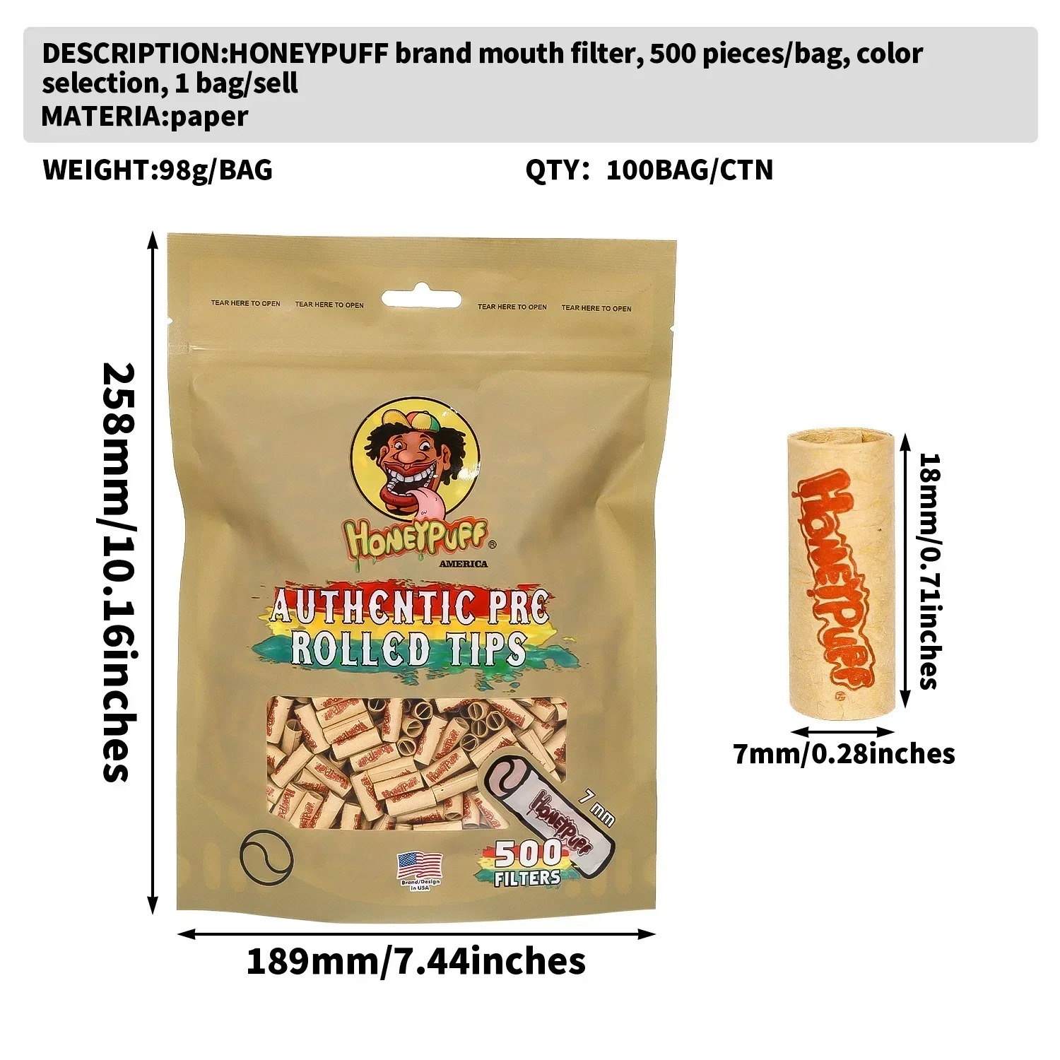 500 pièces/lot, embouts de cig - Smoking & Vaping Accessories avis et prix